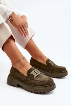 Mokasyny Na Platformie|Mokasyny Damskie Zamszowe><noscript><img width=