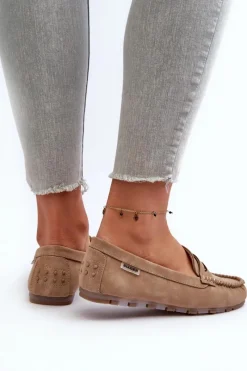 Best Mokasyny Damskie Z Eko Skóry Brązowe Celoria Damskie Loafersy Damskie|Mokasyny Damskie Skórzane