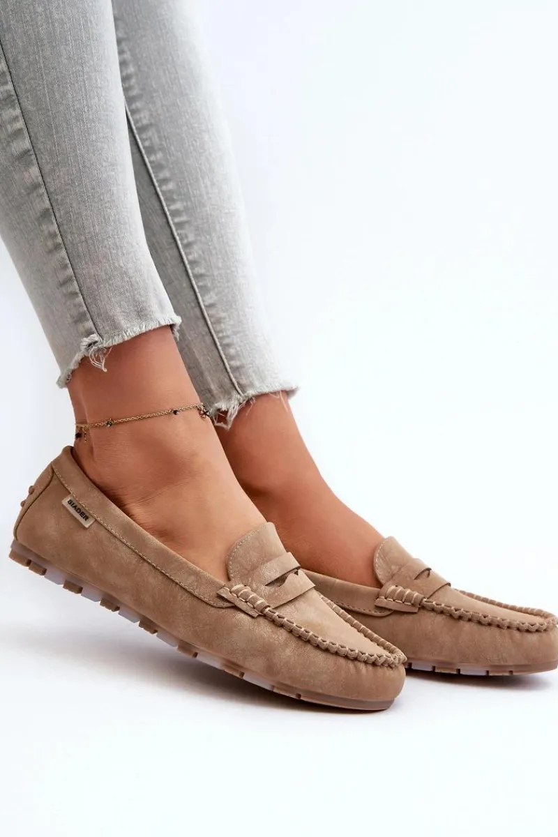 Best Mokasyny Damskie Z Eko Skóry Brązowe Celoria Damskie Loafersy Damskie|Mokasyny Damskie Skórzane