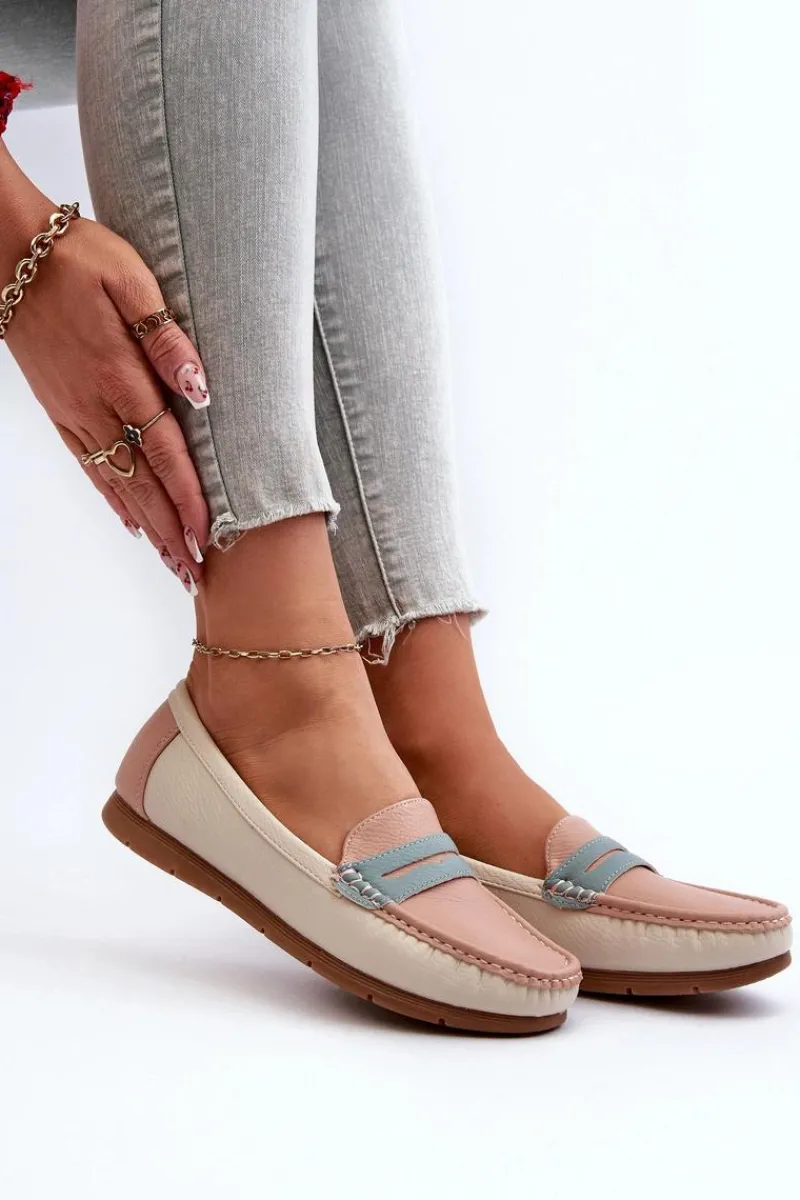 Outlet Evento Mokasyny Damskie Z Eko Skóry Różowe Vikitara