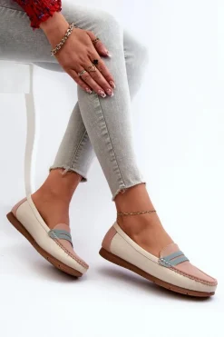 Outlet Evento Mokasyny Damskie Z Eko Skóry Różowe Vikitara