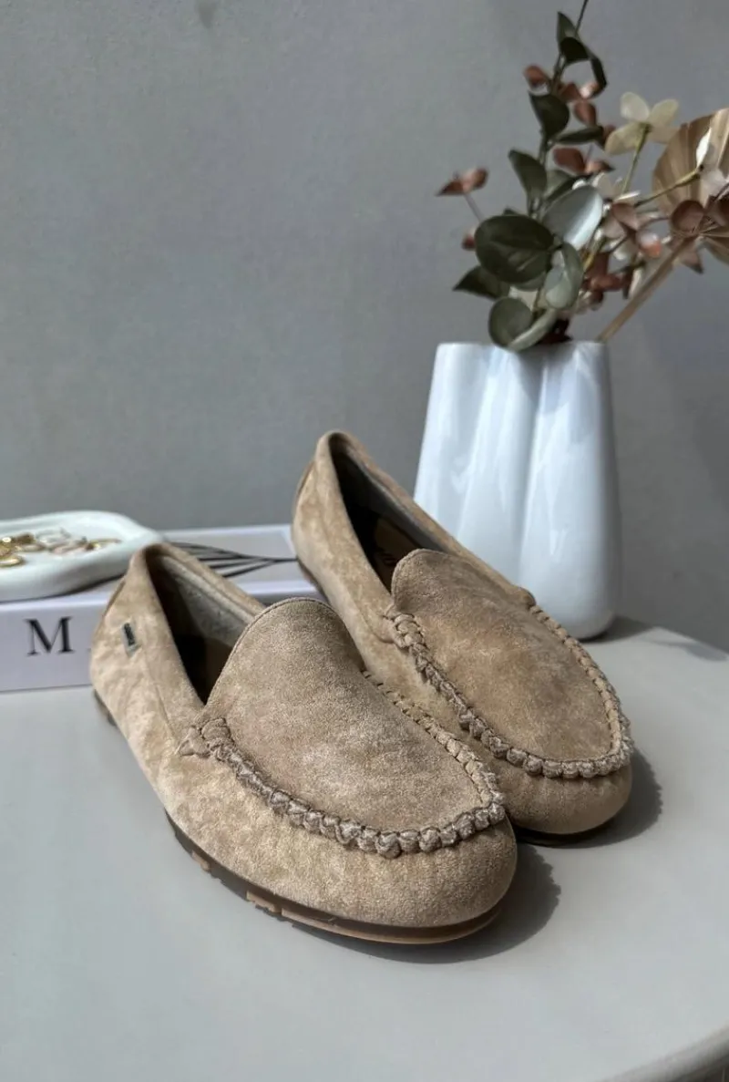 Mokasyny Damskie Z Eko Zamszu Brązowe Amrutia Damskie Loafersy Damskie|Mokasyny Damskie Zamszowe