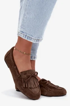 Loafersy Damskie|Mokasyny Damskie Zamszowe><noscript><img width=