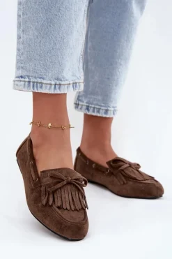 Loafersy Damskie|Mokasyny Damskie Zamszowe><noscript><img width=