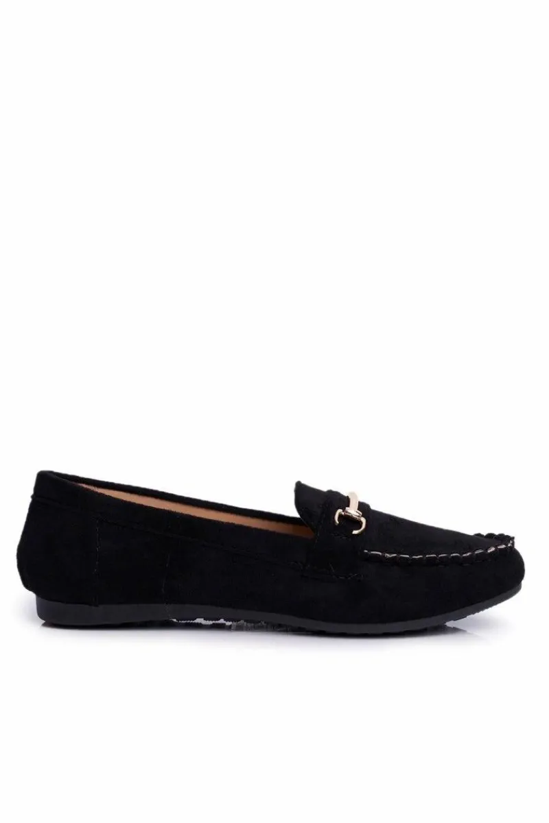 Best Boto Mokasyny Damskie Zamszowe Czarne Dive