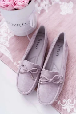 Best Mokasyny Damskie Zamszowe Komfortowe Szare Buggy Damskie Mokasyny Damskie Zamszowe