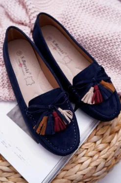 Mokasyny Damskie Zamszowe><noscript><img width=