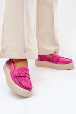 Discount Buty damskie Vinceza Mokasyny Damskie Zamszowe Na Platformie Vinceza 79535 Fuksja