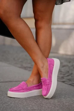 Discount Buty damskie Vinceza Mokasyny Damskie Zamszowe Na Platformie Vinceza 79535 Fuksja