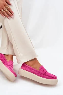 Discount Buty damskie Vinceza Mokasyny Damskie Zamszowe Na Platformie Vinceza 79535 Fuksja