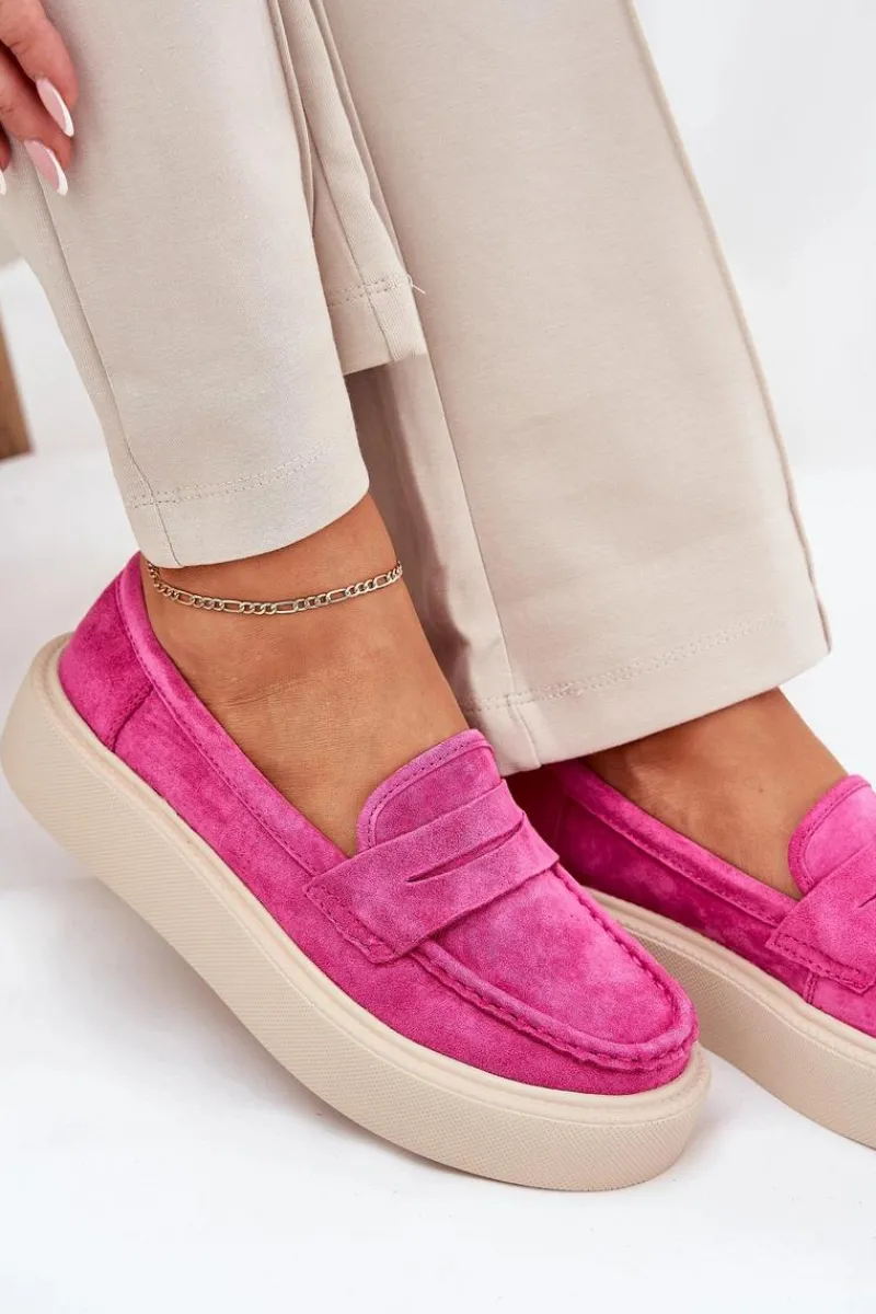 Discount Buty damskie Vinceza Mokasyny Damskie Zamszowe Na Platformie Vinceza 79535 Fuksja