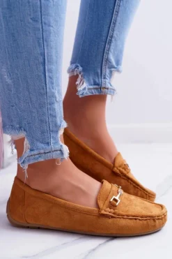 Discount Mokasyny Damskie Zamszowe Comfort Camel Anzio Damskie Mokasyny Damskie Zamszowe