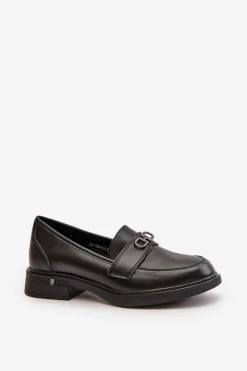 Clearance Mokasyny Damskie Ze Skóry Naturalnej Czarne Vinceza 58409 Damskie Loafersy Damskie|Mokasyny Damskie Lakierowane