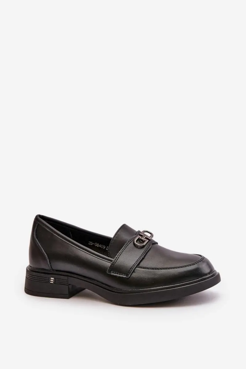 Clearance Mokasyny Damskie Ze Skóry Naturalnej Czarne Vinceza 58409 Damskie Loafersy Damskie|Mokasyny Damskie Lakierowane