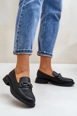 Loafersy Damskie|Mokasyny Damskie Skórzane>Buty damskie Vinceza Mokasyny Damskie Ze Skóry Naturalnej Vinceza 62181 Czarne