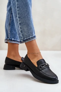 Loafersy Damskie|Mokasyny Damskie Skórzane></noscript>Buty damskie Vinceza Mokasyny Damskie Ze Skóry Naturalnej Vinceza 62181 Czarne