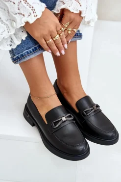 Loafersy Damskie|Mokasyny Damskie Skórzane></noscript>Buty damskie Vinceza Mokasyny Damskie Ze Skóry Naturalnej Vinceza 62181 Czarne