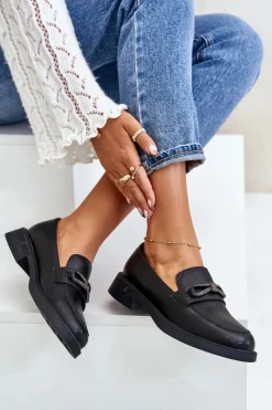 Loafersy Damskie|Mokasyny Damskie Skórzane></noscript>Buty damskie Vinceza Mokasyny Damskie Ze Skóry Naturalnej Vinceza 62181 Czarne