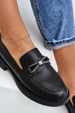 Loafersy Damskie|Mokasyny Damskie Skórzane></noscript>Buty damskie Vinceza Mokasyny Damskie Ze Skóry Naturalnej Vinceza 62181 Czarne