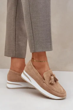 Loafersy Damskie|Mokasyny Damskie Zamszowe><noscript><img width=