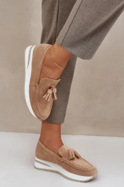 Loafersy Damskie|Mokasyny Damskie Zamszowe><noscript><img width=