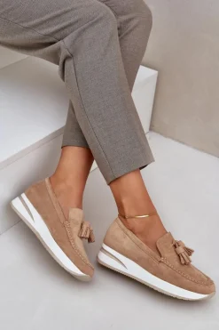 Loafersy Damskie|Mokasyny Damskie Zamszowe><noscript><img width=