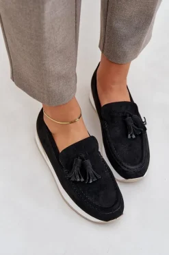 Loafersy Damskie|Mokasyny Damskie Zamszowe><noscript><img width=