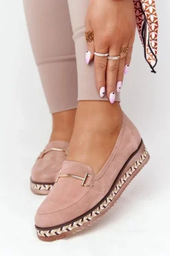 Best Laura Messi Mokasyny Na Platformie 2284 Różowe