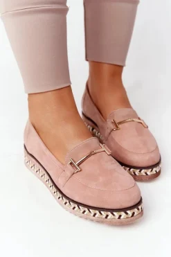 Best Laura Messi Mokasyny Na Platformie 2284 Różowe