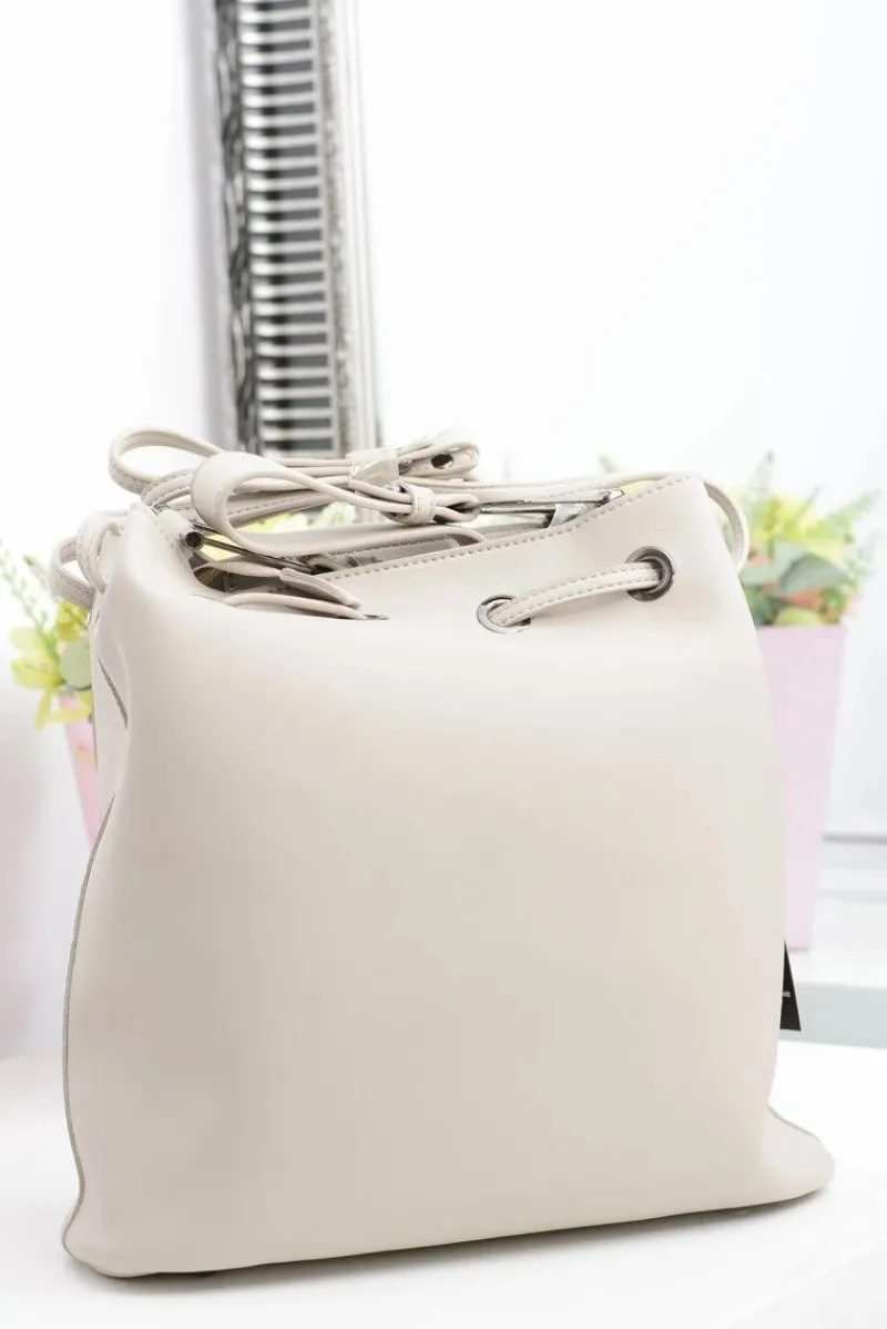 Torebki Monnari|Torebki Klasyczne>Monnari Beżowa Damska Torba Worek Na Ramię