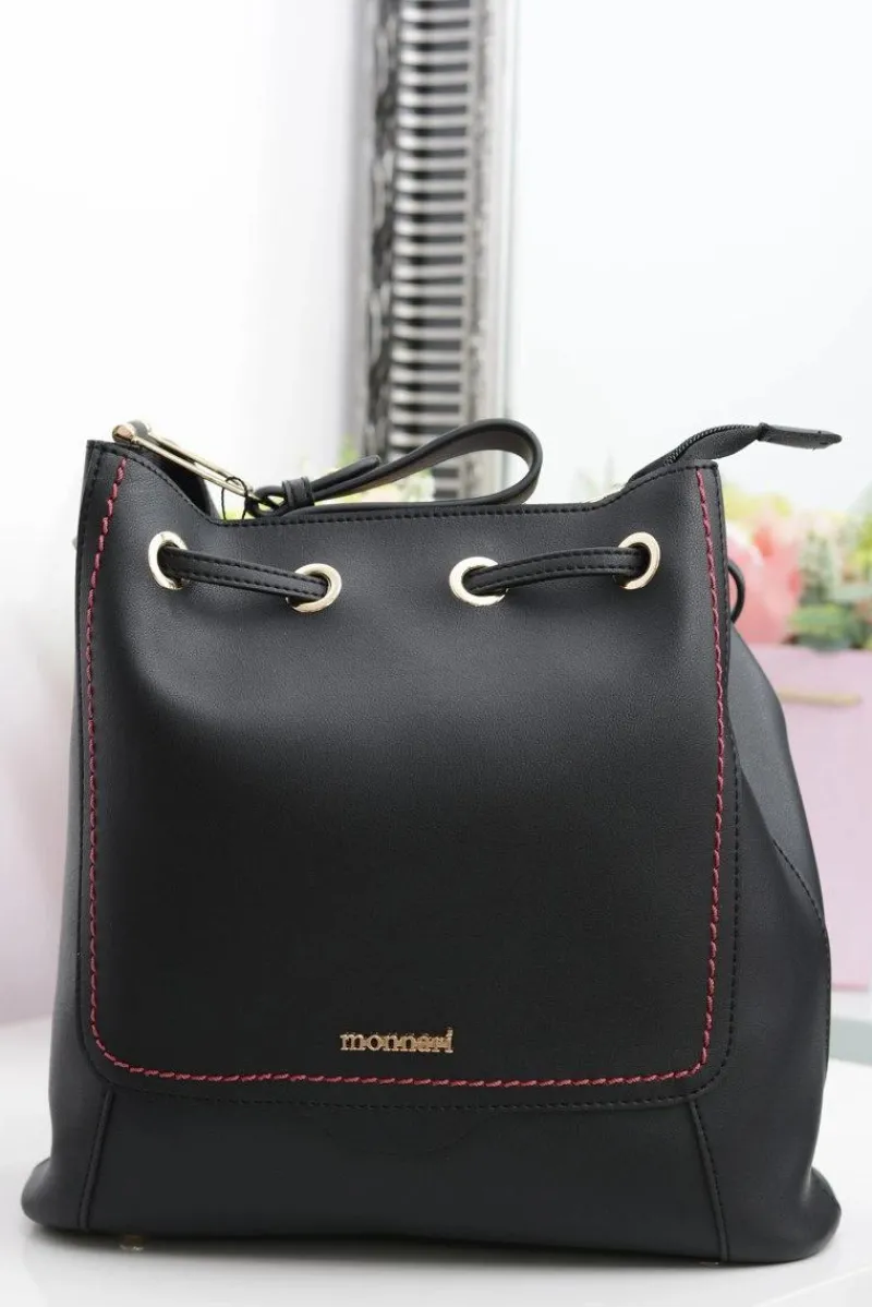 Online Czarna Damska Torba Worek Na Ramię Torebki Monnari|Torebki Klasyczne