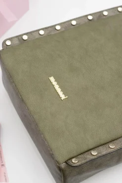 Torebki Monnari|Torebki Klasyczne></noscript>Monnari Oliwkowa Klasyczna Miejska Torba Z Nitami