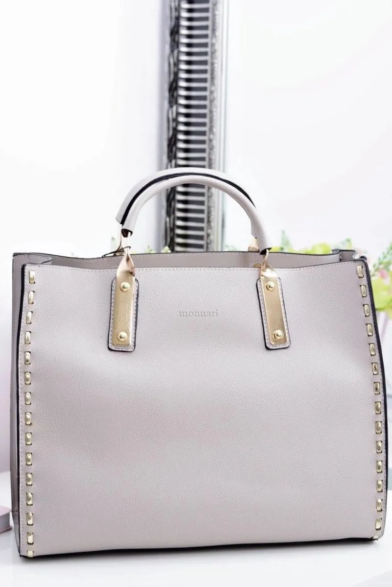 Hot Pudrowa Prostokątna Torba Damska Torebki Monnari|Torebki Klasyczne