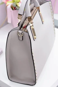 Hot Pudrowa Prostokątna Torba Damska Torebki Monnari|Torebki Klasyczne