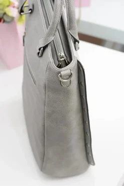 Best Szara Klasyczna Miejska Torba Z Nitami Torebki Monnari|Torebki Klasyczne