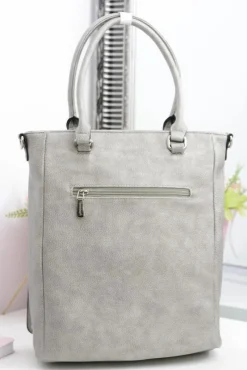 Best Szara Klasyczna Miejska Torba Z Nitami Torebki Monnari|Torebki Klasyczne