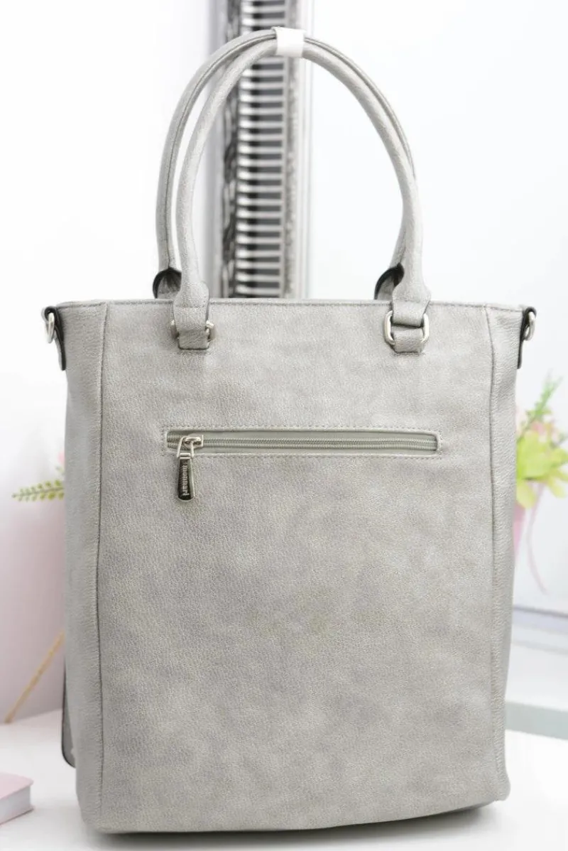 Best Szara Klasyczna Miejska Torba Z Nitami Torebki Monnari|Torebki Klasyczne