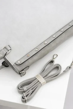 Best Szara Klasyczna Miejska Torba Z Nitami Torebki Monnari|Torebki Klasyczne