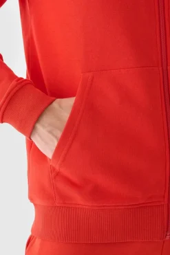 Bluzy Męskie|Odzież 4F>4F Męska Bluza Dresowa Na Zamek Z Kapturem WMM00TSWSM1466-60S Czerwona