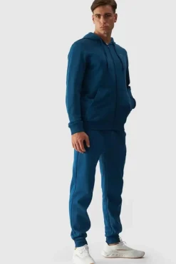 Discount Męska Bluzka Z Kapturem Rozpinana WAW24TSWSM1256-46S Turkusowa Męskie Bluzy Męskie|Odzież 4F