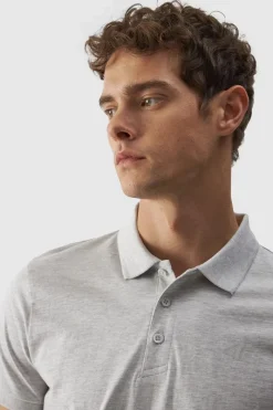 Discount Męska Koszulka Polo Regular Z Logo WMM00TPTSM316-27M Szara Męskie T-Shirty Męskie|Odzież 4F