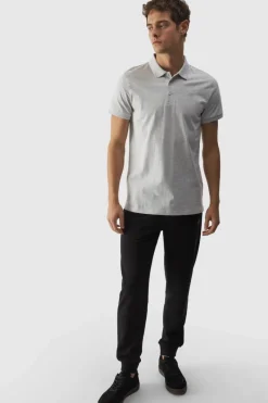 Discount Męska Koszulka Polo Regular Z Logo WMM00TPTSM316-27M Szara Męskie T-Shirty Męskie|Odzież 4F