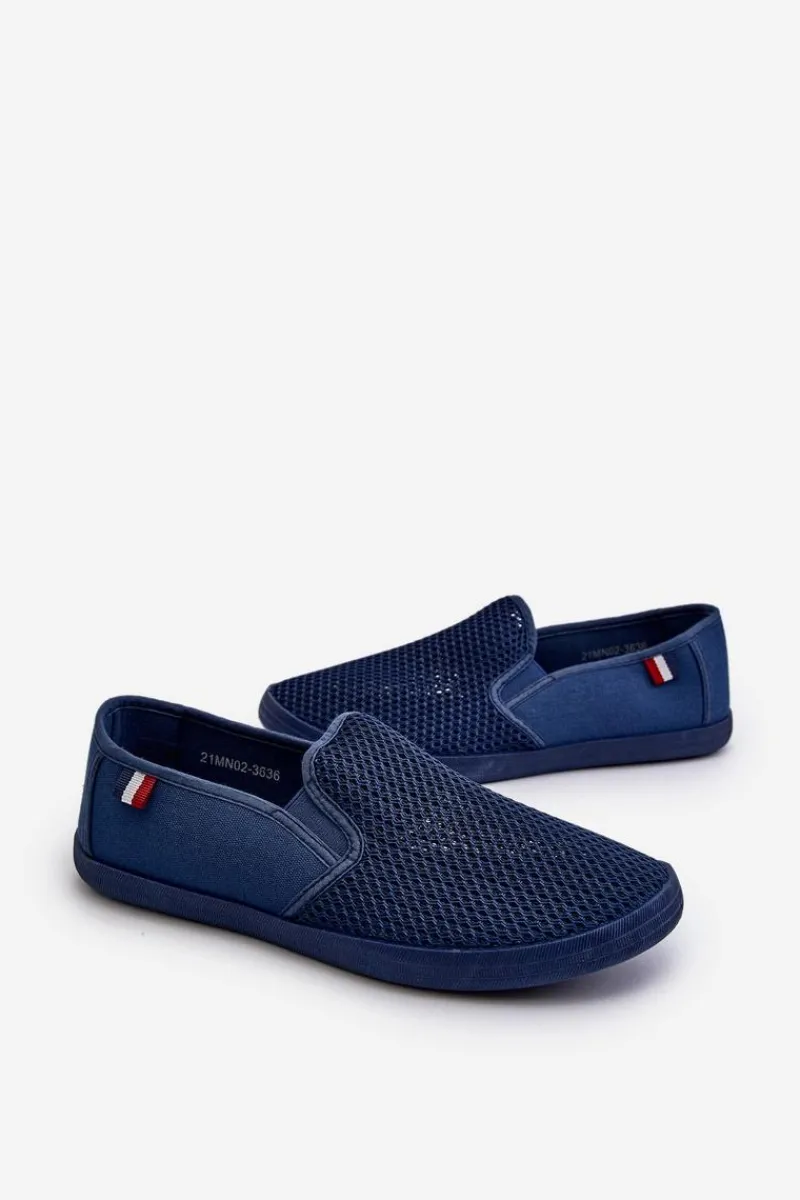 Discount Męskie Ażurowe Tenisówki Trampki Granatowe Koboru Męskie Trampki Niskie|Trampki Męskie Niskie