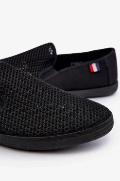 Trampki Niskie|Trampki Męskie Niskie></noscript>Evento Męskie Ażurowe Tenisówki Trampki Czarne Koboru