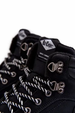 Best Męskie Botki Buty Trekkingowe Ocieplane LCJ-22-31-1457 Czarne Męskie Obuwie Trekkingowe Męskie|Botki Męskie