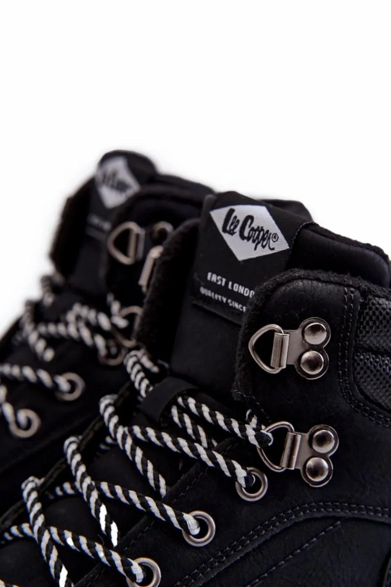 Best Męskie Botki Buty Trekkingowe Ocieplane LCJ-22-31-1457 Czarne Męskie Obuwie Trekkingowe Męskie|Botki Męskie