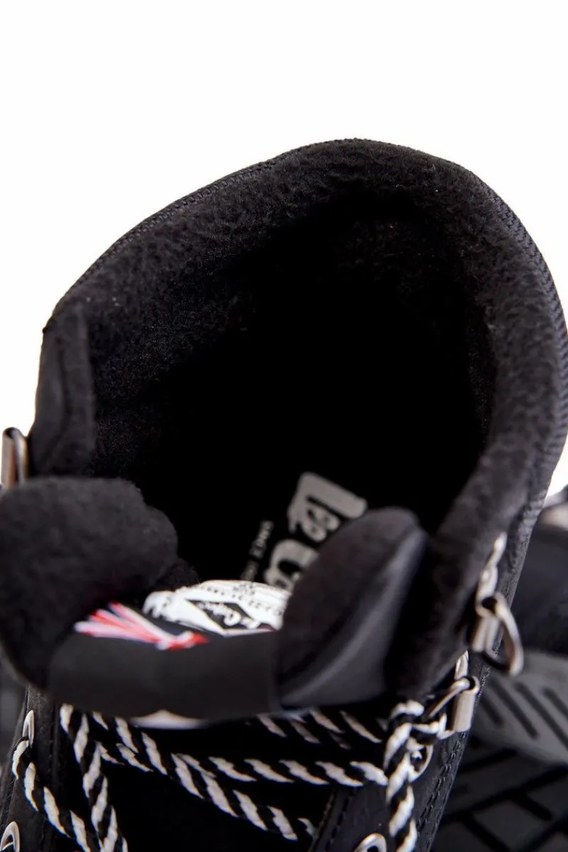 Best Męskie Botki Buty Trekkingowe Ocieplane LCJ-22-31-1457 Czarne Męskie Obuwie Trekkingowe Męskie|Botki Męskie