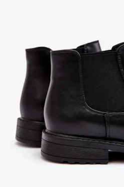 New Męskie Botki Sztyblety Niskie Czarne Dymidi Męskie Botki Męskie