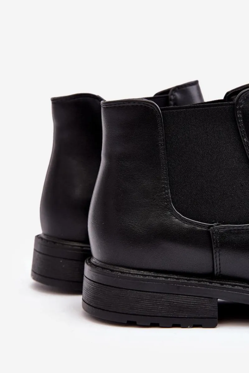 New Męskie Botki Sztyblety Niskie Czarne Dymidi Męskie Botki Męskie