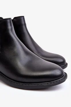 New Męskie Botki Sztyblety Niskie Czarne Dymidi Męskie Botki Męskie